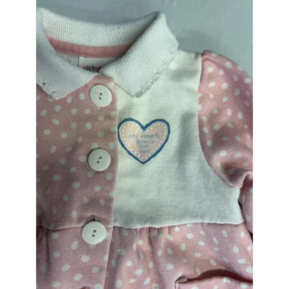 Vintage Rare 90s OshKosh The Genuine Article USA 12M Pink Romper